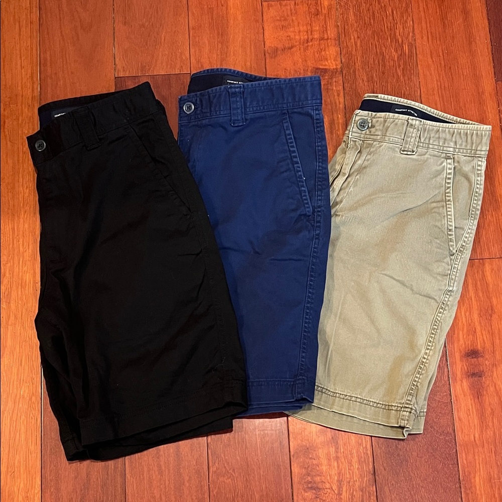 St John’s Bay Shorts Bundle - Black, Blue, and Tan